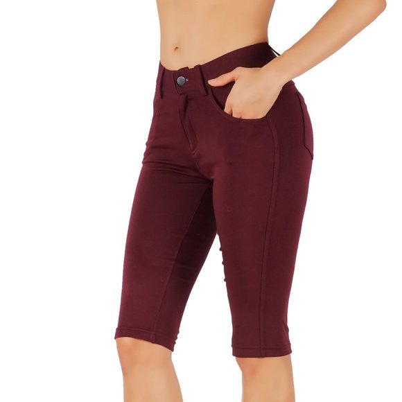 Pants - Casual pull up Bermuda pants office wear